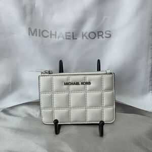 Michael Kors White Quilted Card Holder